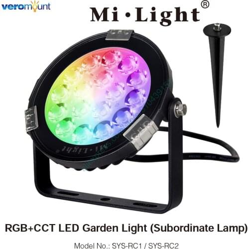 MiLight SYS-RC1 9W SYS-RC2 15W RGB+CCT LED Garden Light (Subordinate Lamp) DC24V IP65 Waterproof Outdoor Lamp Remote Control