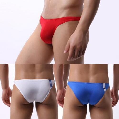 Mens Underwear U convex Bag Hip Sexy Solid Color Bikini Mens Briefs Breathable Quality Male Sporting Panties