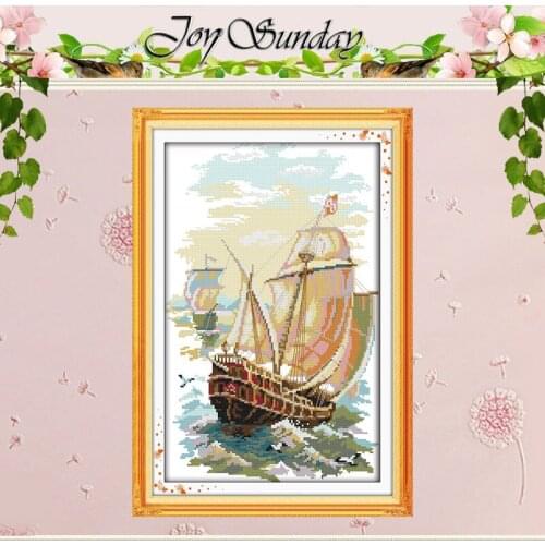 The sails Patterns Counted Cross Stitch 11CT 14CT Cross Stitch Set Wholesale Cross-stitch Kit Embroidery Needlework