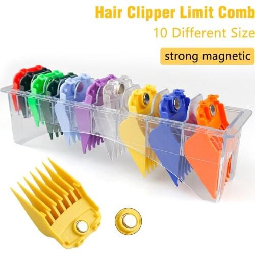 10 Pcs Professional Limit Comb Cutting Guide Combs Kit Barber Replacement Guide Attachment Universal Hair Clipper Limit Comb