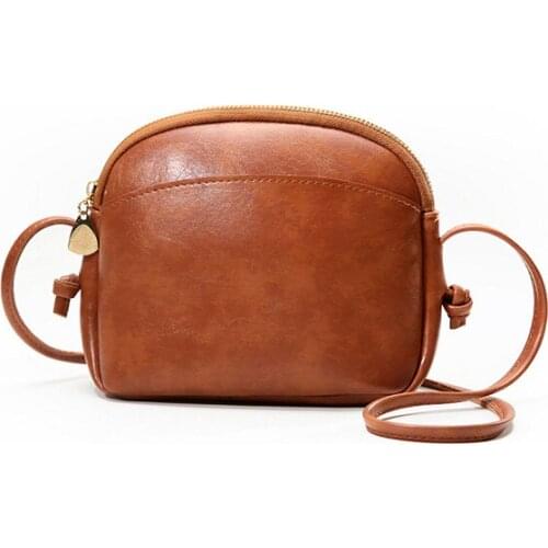 New Arrival Ladies small Messenger Bag PU Leather Handbags for Women Casual Female Shoulder Bags Shell Shape Crossbody Bag#25