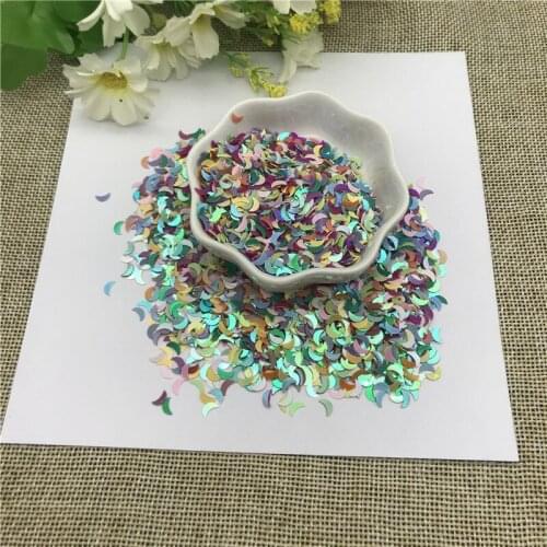 25g 6mm Color moon Sequins Mixed Color Flower Sewing Garment Accessories,Clothing accessories,DIY Sequins scrapbooking shakes