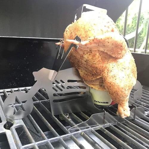 Barbecue Rack Outdoor Camping Fork Chicken Roast Chicken Duck Rack Carbon Steel Baking Non-Stick Plate Barbecue Rack