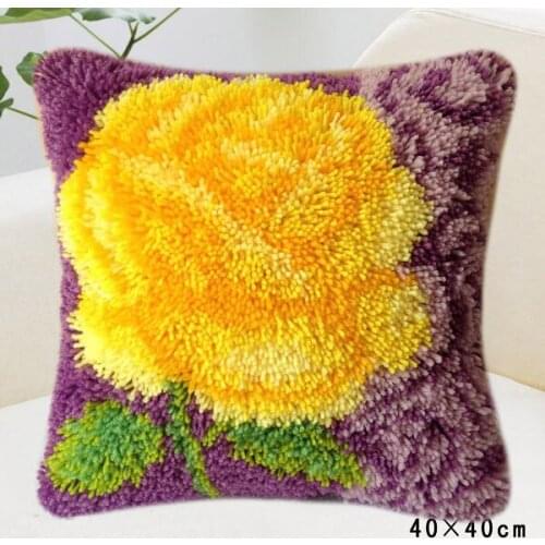 Cross stitch pillow / Placemats "do it yourself" method of needlework kit latch hook rug kit / embroidered carpet butterfly