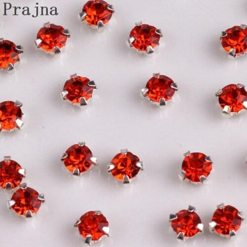Prajna Claw Rhinestones Sew On Rhinestone Crystal Clear Handmade Sewing Flatback Rhinestones DIY Accessories Decoration 100PCS