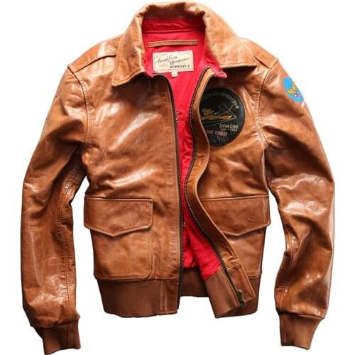 Read Description! Asian Size Air Force Flight A2 Pilot Leather High Quality Genuine Cow Rider Jacket