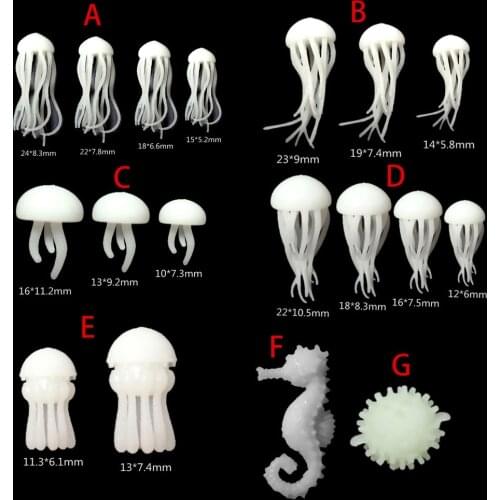 Crystal Epoxy Ocean Resin Mini Jellyfish Modeling Resin Mold Ocean Theme Fillers DIY Filling Materials DIY Crafts Filling Supply