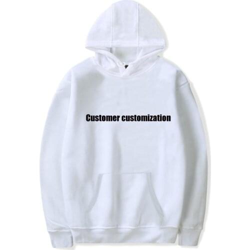 DropShipping Custom Logo Hoodies Women Men DIY Logo Text Photo Pullover Sweatshirt With Pocket Moletom Hop Hip Streetwear