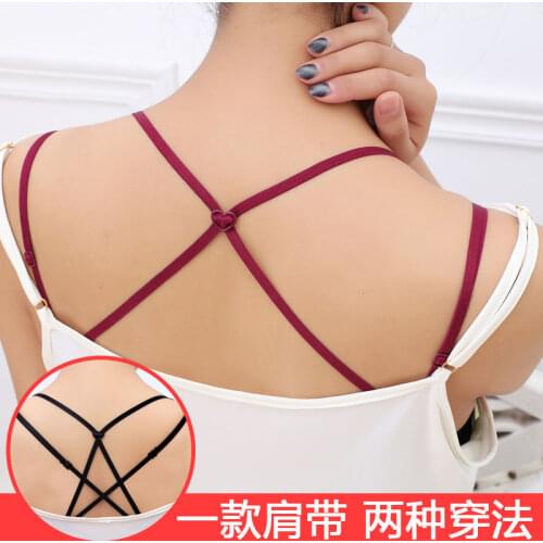 Adjustable Back Cross Strap For Bra Elastic Sexy Accessories Women X Belt Hooks Underwear Bra Straps Tirantes Para Sujetador