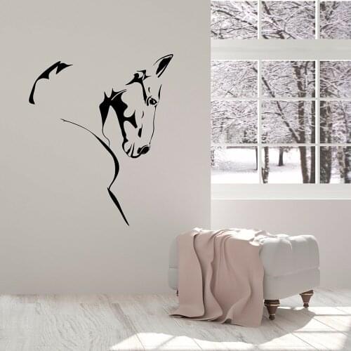 Horse Wall Sticker Vinyl Decal Animal Abstract Modern Room Decor Living Room Sofa Background Decals Mural Removable A483