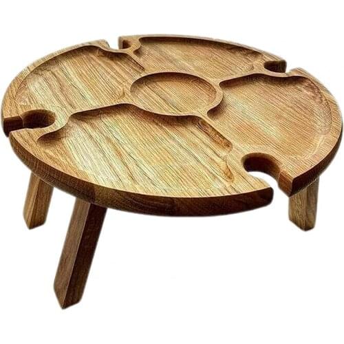 Picnic Table Portable Foldable Wood Garden Outdoor Beach Desk Lightweight Multifunctional Space-saving Practical Beach Tables