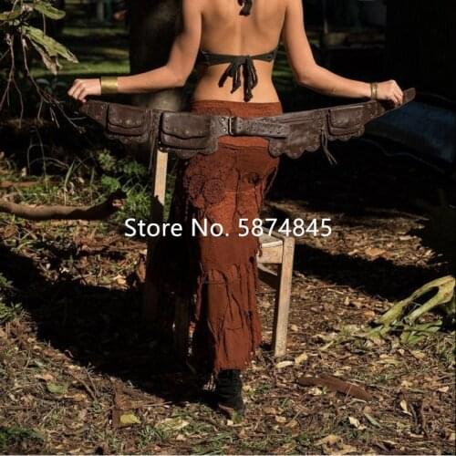 Medieval Pouch Bag Steampunk Knight Pirate Costume Women Vintage Dress Accessory Parts Viking Antique Belt Leather Wallet