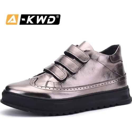 Lead Mens Trainers Men Sneakers Luxury Brand Hook & Loop New Thick Bottom High Top Brogues Fashion Shoes 2019 Black Man Sneakers
