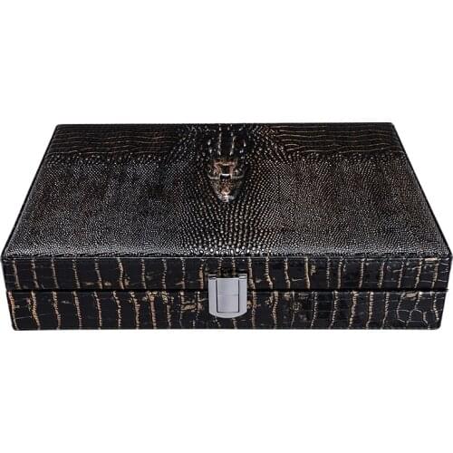 Vintage Cigar Box Cedar wood Humidor Black Smoking gadget Travel Outdoor Container Storage Accessories Fathers Day Gift 2021