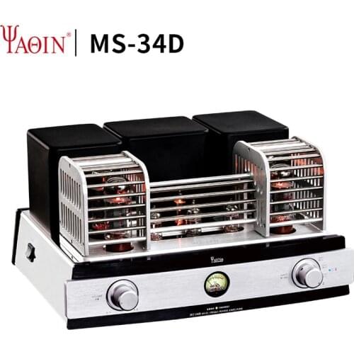 YAQIN MS-34D bluetooth APT-X tube amplifier EL34*4 power amplifier With remote control audio amplifier