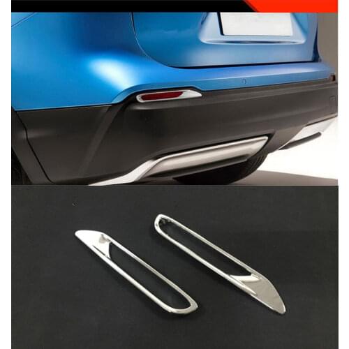 2pcs ABS Rear Fog Light Cover Trim For Nissan Qashqai J11 2017 2018 ABS Chrome Decoration