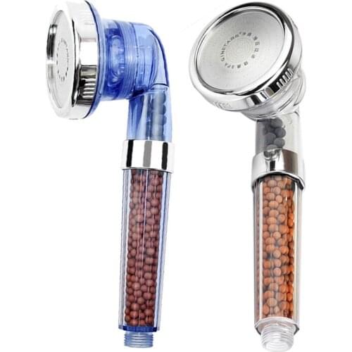 Healthy Negative Ion SPA Filter Adjustable Shower Head with Shower Hose Three Shower Mode Built in Replaceable Filter Element