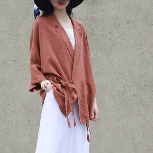 Women Loose Solid Color Jackets Ladies Vintage Spring Summer Coat Outerwear Female 2021 Short Coat