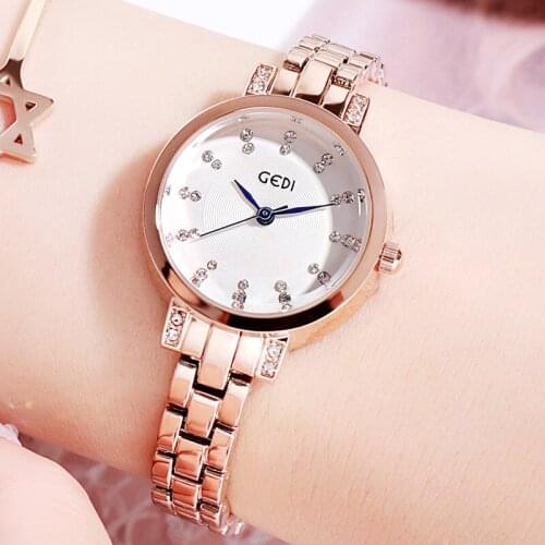 Korea Fashion Ladies Wrist Watch Leisure Trend Waterproof Diamond Literal Trend Wild Alloy Womens Watch 2020