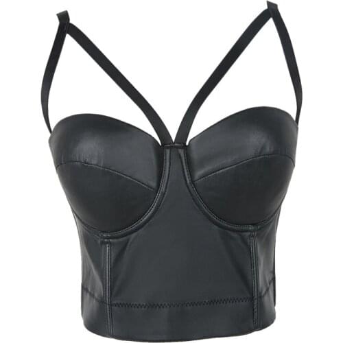 Adult Women PU Vest Pole Dancing Performance Clothing Nigthclub Gogo Jazz Dance Crop Tops Bar DJ Dancer Rave Clothes YS2048