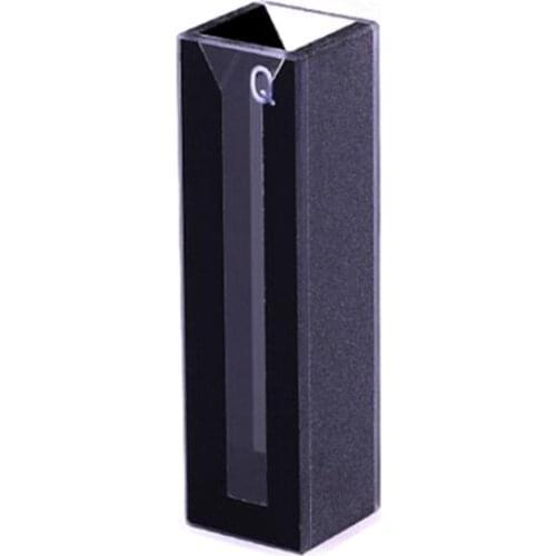 1400ul 4mm Inside Width Micro JGS1 Quartz Cuvette Cell With Black Walls And Lid