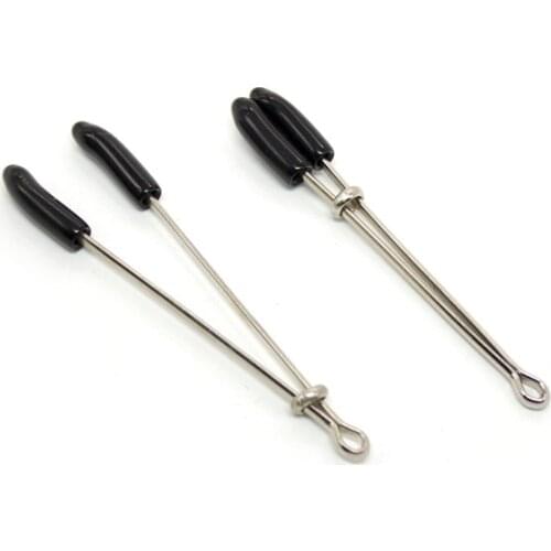 1 Pair Metal Nipple Clamps With handle Clips Flirting Teasing Sex Flirt Bondage Kit Slave Bdsm Exotic Sex Accessories