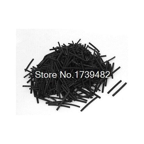 1000pcs Black 3mm Dia 2:1 Polyolefin Heat Shrink Tubing Shrinkable Tube 60mm