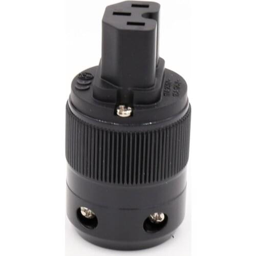 2pcs X Hifi audio pure copper rhodium plated UK/EU/UK/AU IEC female connector for DIY power cable