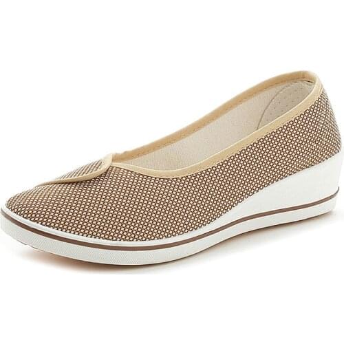 2021 Hot High Top Casual Shoes Women Cute Sweet Comfy Wedge Loafers Female Spring Autumn Flat Shoes Tenis Feminino Soft Footwear