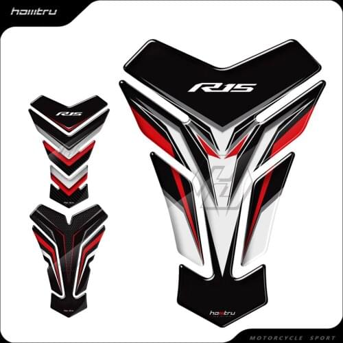 3D Resin Motorcycle Tank Pad Protector Sticker Case for Yamaha YZF-R15 R15 Models