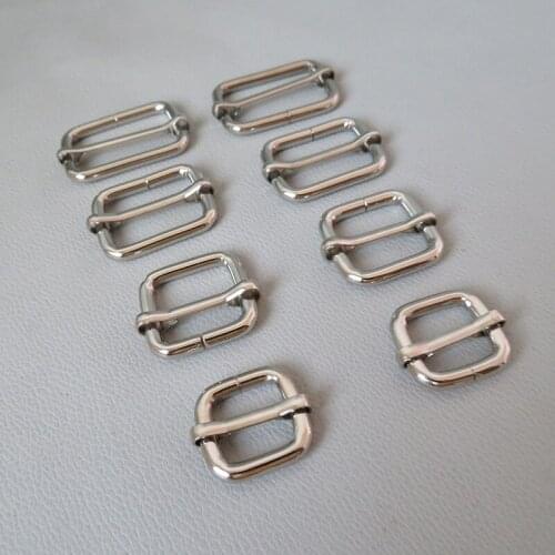 50Pcs/Lot Wholesale 15mm 20mm 25mm 32mm 38mm Bag Backpack Straps Accessory Metal Buckle For Belt Loop Hardware Dog Collar Clasp