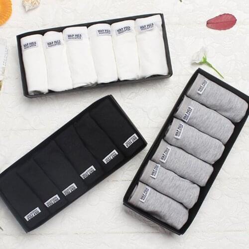 6pcs/lot Underwear Women Sexy Cotton Girls Panties Solid Briefs Breathable Lingeries Calcinhas Shorts Underpants Panty