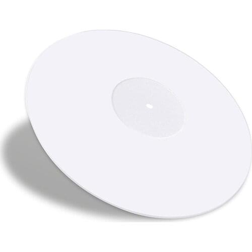 Turntable Acrylic Slipmat For Vinyl LP Record Players - 2.5Mm Thick Provides Tighter Bass - 12Inch Platter Mat (White)