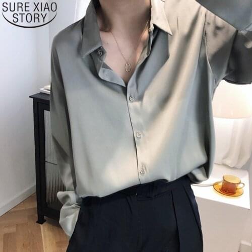Blusas Mujer De Moda 2021 Plus Size Women Clothing Office Lady Shirt Female Vintage Chiffon Long Sleeve Korean Loose Tops 12328