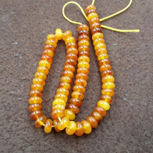 2pc Factory wholesale natural amber abacus beads wholesale jewelry accessories DIY amber beeswax semi-finished products wedding