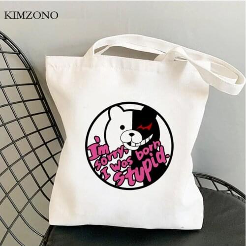 Danganronpa shopping bag shopping handbag canvas jute bag bolsa bag bolsa compra fabric shoping custom