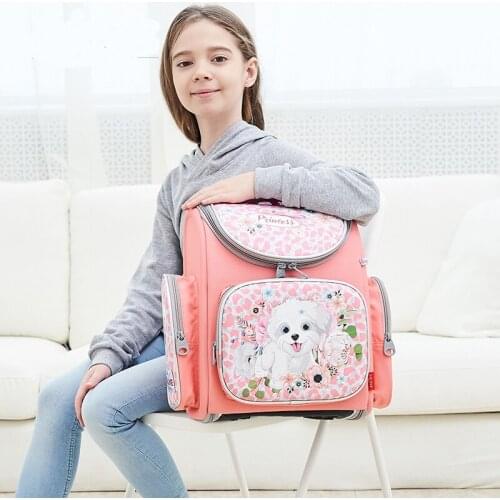 Satchel Girls Cartoon Dog Kids Satchel Children School Bags Knapsack 2022 New 3D Orthopedic Schoolbag Backpacks