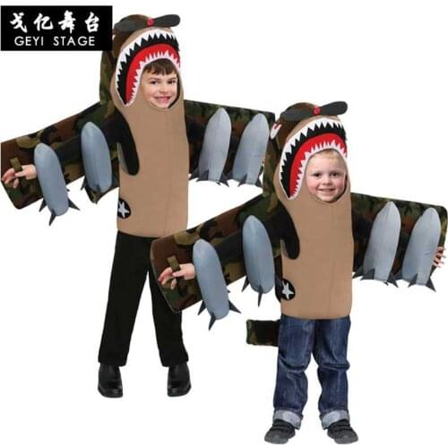 Kids Jumpsuit Cosplay Costume Shark Fighter Stage Clothing Fancy Dress Halloween Christmas Props Onesies For Adults Jumpsuit