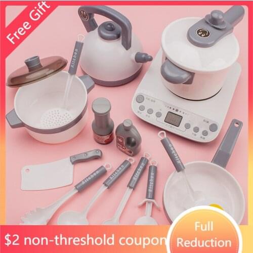 Simulation Food Cookware Pot Pan Children Kitchen Toys Kids Pretend Play Kitchen Set Toys For Girls Doll Food