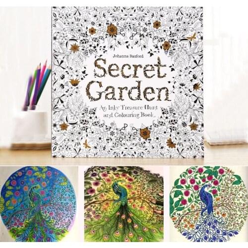 English Edition Coloring Book adult coloring books for Childrens Adults Relieve Stress Kill Time Painting Drawing Books Graffiti