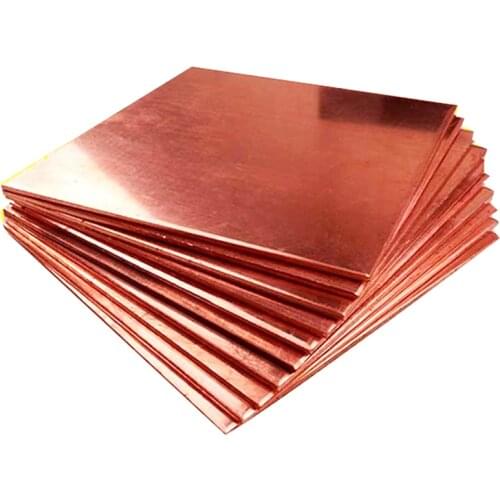 10pcs Copper plate thermal conductive copper sheet T2T3 red copper strip thickness 1 mm pure Copper Clad plate sheet