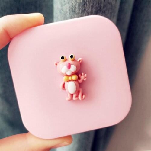 Cute Cartoon Contact Lenses Case Travel Lens Box Set With Mirror Eye Lenses Holder Container For Lens lente de contato