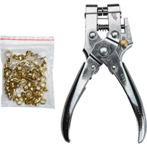 Multifunction Hole Setting Plier Cloth Punch Eyelet Button Leather Card Shoe Grommet Bag Belt Setter Rivet Snap Canvas Pincer