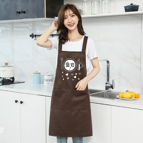 Nordic Style Womens Fashion Apron Household Kitchen Mens Waterproof And Oil-proof Straps Housework Couple Overalls Japanese Wo