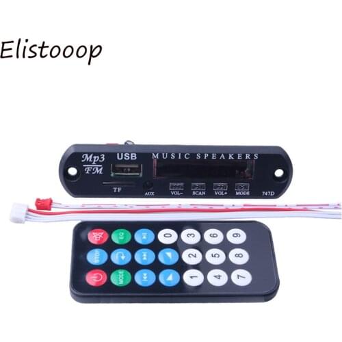 12V MP3 WMA Decoder Board Audio Module USB TF Radio Bluetooth5.0 Wireless Music Car MP3 Player With Remote Control