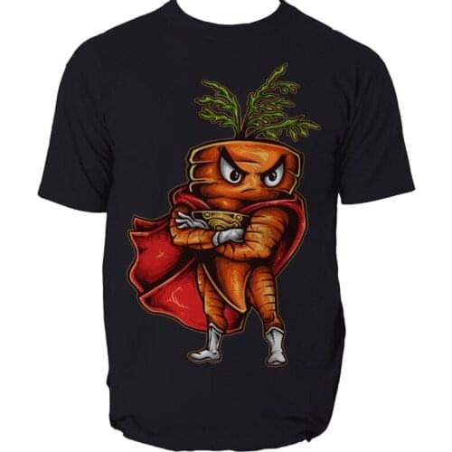 SUPER CARROT T shirt HERO CARTOON COMICS FOOD mens t-shirt tee S-3XL