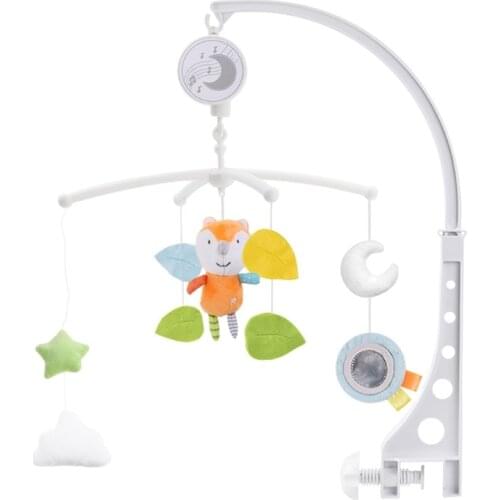 2021 New Baby Crib Holder Rattles 0-12 Months Music Rotating Bedside Bell Soothing Toy