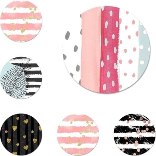 New Arrival black white stripes gold love Badge Brooch Pin Accessories For Clothes Backpack Decoration gift