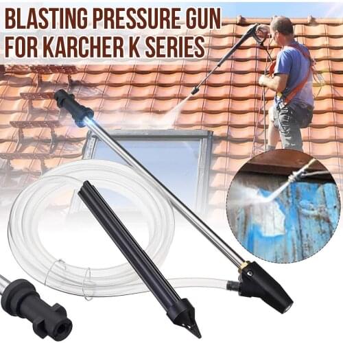 Pressure Washer Sand Blaster Gun Lance Hose Wet Sandblaster Lance High Pressure Water Sandblasting Jet Kit for Car Wash Dropship