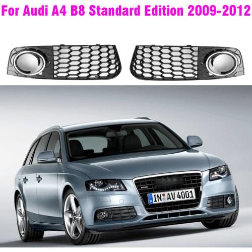 For Audi A4 B8 2009 2010 2011 2012 Honeycomb Mesh Fog Light Open Vent Grill Intake Cover Grille Car Parts